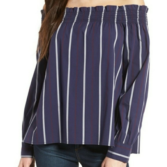 bp Tops - BP. Stripe Off The Shoulder Top
